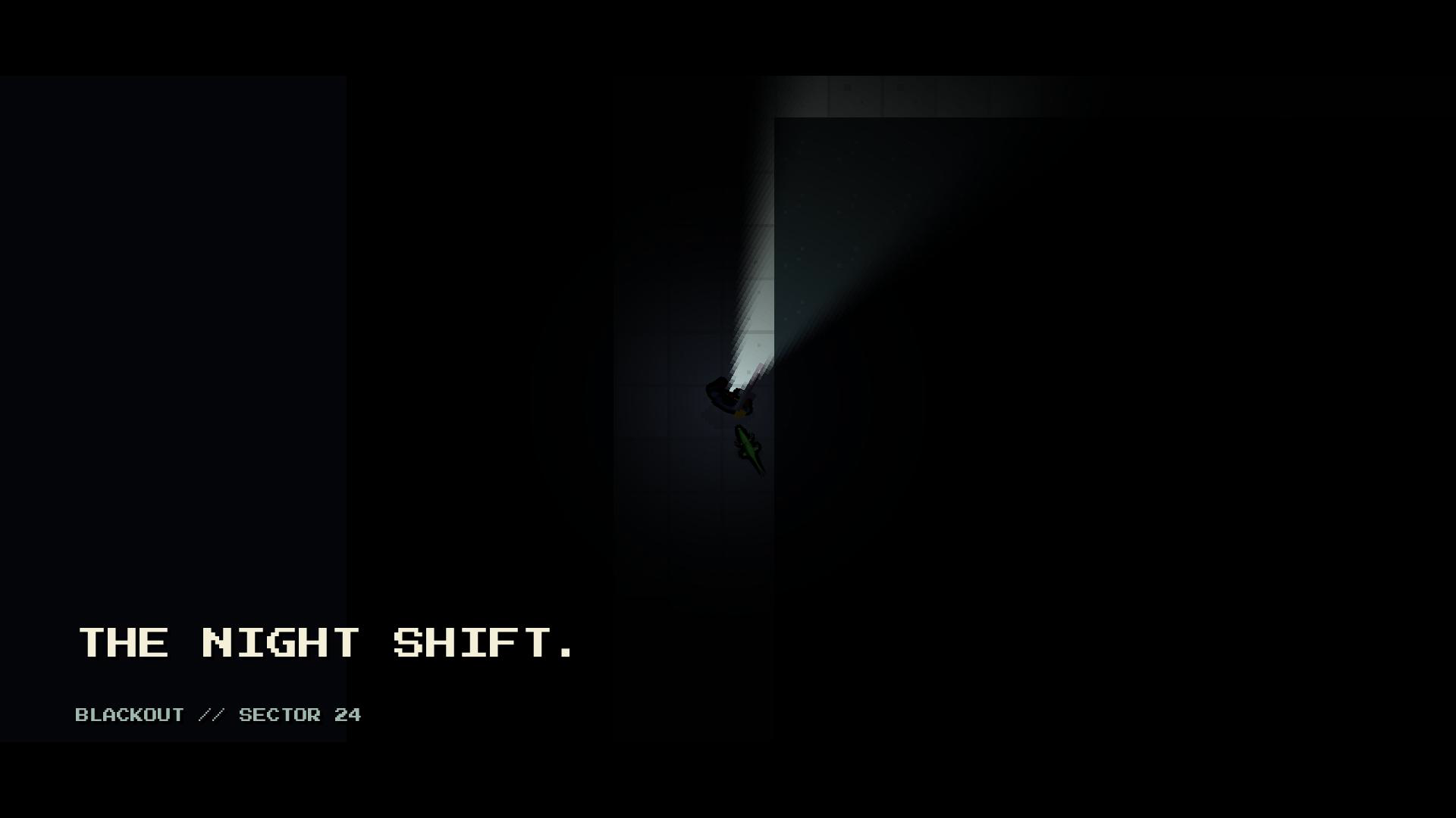 Gary in the flashlight-only Blackout level