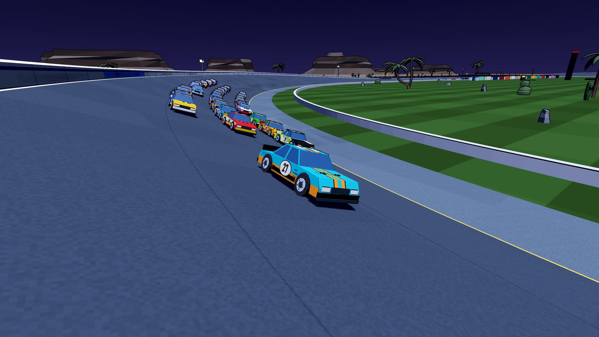 Last Lap number 27 races under the lights at Neon Valley.