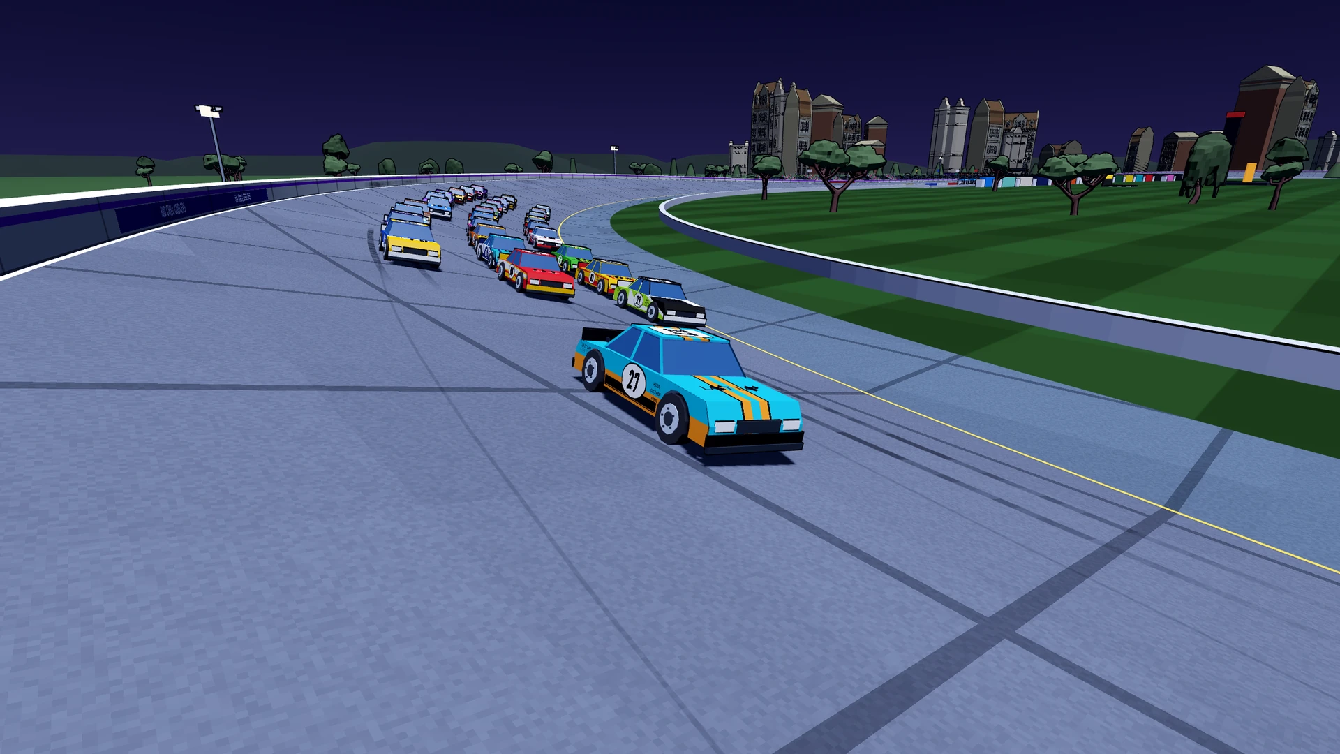Last Lap number 27 at the nighttime Music City Oval.